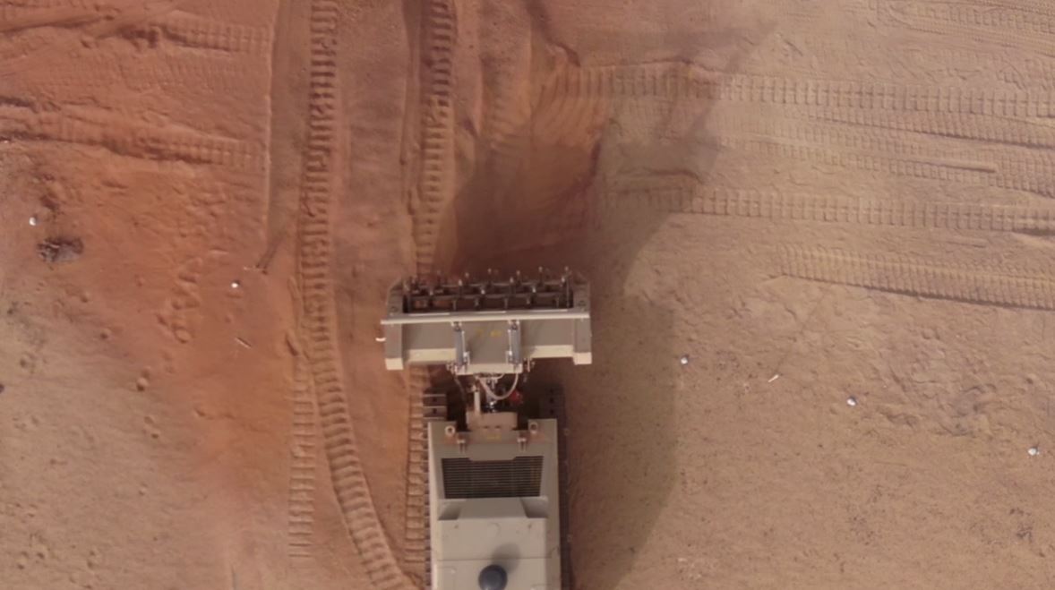 The demining machine; }}