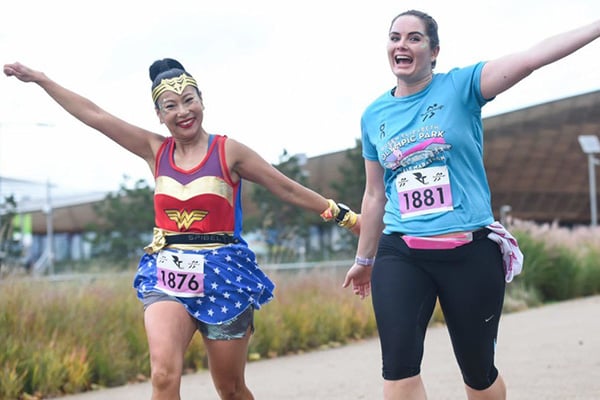 Two runners at Lee Valley Velo Park festival